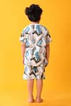 Shop_Anthrilo_Blue Cotton Designer T-shirt And Shorts Set _at_Aza_Fashions