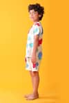 Shop_Anthrilo_White Cotton Designer T-shirt And Shorts Set _at_Aza_Fashions