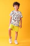 Buy_Anthrilo_White Designer Cotton Blend T-shirt And Shorts Set _at_Aza_Fashions