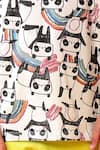 Anthrilo_White Designer Cotton Blend T-shirt And Shorts Set _at_Aza_Fashions