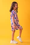 Buy_Anthrilo_Blue Cotton Popcorn Print Dress _Online_at_Aza_Fashions