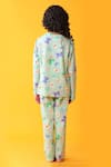 Shop_Anthrilo_Green Cotton Butterfly Print T-shirt And Pyjama Set _at_Aza_Fashions