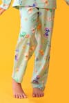 Buy_Anthrilo_Green Cotton Butterfly Print T-shirt And Pyjama Set _Online_at_Aza_Fashions