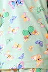 Buy_Anthrilo_Green Cotton Butterfly Print T-shirt And Pyjama Set 