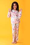 Buy_Anthrilo_Pink Cotton Unicorn Print T-shirt And Pyjama Set _at_Aza_Fashions