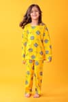 Buy_Anthrilo_Yellow Cotton Designer T-shirt And Pyjama Set _at_Aza_Fashions