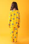 Shop_Anthrilo_Yellow Cotton Designer T-shirt And Pyjama Set _at_Aza_Fashions