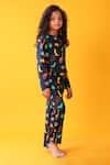 Buy_Anthrilo_Navy Cotton Dinosaur Print T-shirt And Pyjama Set _Online_at_Aza_Fashions
