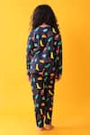Shop_Anthrilo_Navy Cotton Dinosaur Print T-shirt And Pyjama Set _at_Aza_Fashions