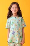 Buy_Anthrilo_Green Cotton Butterfly Print T-shirt And Shorts Set 