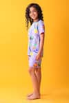 Shop_Anthrilo_Purple Cotton Halloween Print T-shirt And Shorts Set _Online_at_Aza_Fashions