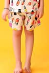 Shop_Anthrilo_White Cotton Designer Printed T-shirt And Shorts Set _Online_at_Aza_Fashions