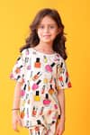 Shop_Anthrilo_White Cotton Designer Printed T-shirt And Shorts Set 