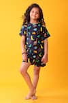 Buy_Anthrilo_Blue Cotton Dinosaur Print T-shirt And Shorts Set _at_Aza_Fashions