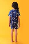 Shop_Anthrilo_Blue Cotton Designer T-shirt And Shorts Set _at_Aza_Fashions