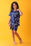 Buy_Anthrilo_Blue Cotton Designer T-shirt And Shorts Set _at_Aza_Fashions