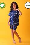 Shop_Anthrilo_Blue Cotton Designer T-shirt And Shorts Set _Online_at_Aza_Fashions