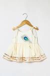 Byb Premium_Off White Cotton Embroidery, Beads Embellished Top And Palazzo Set _at_Aza_Fashions