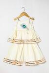 Buy_Byb Premium_Off White Cotton Embroidery, Beads Embellished Top And Palazzo Set _at_Aza_Fashions
