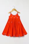 Buy_Byb Premium_Orange Cotton Embroidery Dress _at_Aza_Fashions