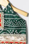 Buy_Byb Premium_Green Kota Doria Zari Dark Embellished Top And Skirt Set _Online
