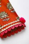 Byb Premium_Maroon Cotton Zari Embellished Kurta And Green Dhoti Pant Set _Online