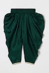 Shop_Byb Premium_Maroon Cotton Zari Embellished Kurta And Green Dhoti Pant Set _Online