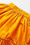 Shop_Byb Premium_Orange Silk Embroidery Top And Skirt Set 