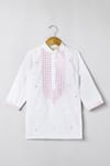 Byb Premium_White Chanderi Embroidery, Sequins Kurta Pyjama Set _at_Aza_Fashions