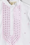 Buy_Byb Premium_White Chanderi Embroidery, Sequins Kurta Pyjama Set _Online