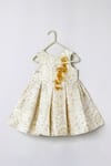 Buy_Byb Premium_Off White Silk Fabric Flowers Embroidered Dress _at_Aza_Fashions