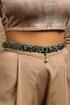 Shop_Tarun Tahiliani_Emerald Green Beads Belt _Online_at_Aza_Fashions