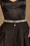 Tarun Tahiliani_Silver Beads Belt _at_Aza_Fashions