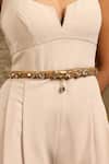 Shop_Tarun Tahiliani_Gold Beads Belt _Online_at_Aza_Fashions
