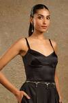 Shop_Tarun Tahiliani_Gray Stones Gunmetal Grey Embellished Belt _at_Aza_Fashions