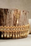 Buy_Tarun Tahiliani_Gold Stones Swarovski Pearls Embellished Belt _Online_at_Aza_Fashions