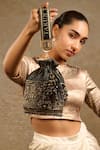 Buy_Tarun Tahiliani_Black Stones, Beads Velvet Potli Bag _Online_at_Aza_Fashions