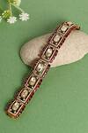 Shop_Mero Jewellery_Gold Plated Gemstones Moissanite Finish Bracelet _at_Aza_Fashions
