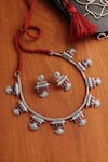 Buy_Mero Jewellery_Pink Stones Temple Tribal Necklace Set _at_Aza_Fashions