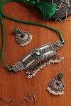 Buy_Mero Jewellery_Green Pearls, Stones Kundant Choker Set _at_Aza_Fashions
