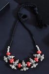 Buy_Mero Jewellery_Orange Coral Tribal Necklace _at_Aza_Fashions