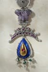 Shop_Mero Jewellery_Purple Lapis Kempstone Pendant Necklace _at_Aza_Fashions