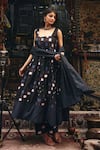 Buy_Gulabo Jaipur_Black Cambric, Cotton Square Neck Bhumi Anarkali Set _at_Aza_Fashions
