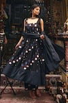 Shop_Gulabo Jaipur_Black Cambric, Cotton Square Neck Bhumi Anarkali Set _at_Aza_Fashions