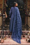 Shop_Gulabo Jaipur_Blue Cambric, Cotton Square Neck Umrao Anarkali Set _at_Aza_Fashions