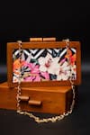 Buy_Nazaakat By Samara Singh_Gold Multicolor Mango Wood Clutch _at_Aza_Fashions