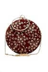 Shop Nazaakat By Samara Singh Maroon Embroidery Sequin Clutch Purse at Aza Fashions Shop_Nazaakat By Samara Singh_Maroon Embroidery Sequin Clutch Purse _at_Aza_Fashions