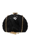 Shop Nazaakat By Samara Singh Black Embroidery, Sequins Clutch Purse at Aza Fashions Shop_Nazaakat By Samara Singh_Black Embroidery, Sequins Clutch Purse _at_Aza_Fashions