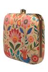 Buy_Nazaakat By Samara Singh_Multi Color Embroidery Floral Print Clutch Purse _Online_at_Aza_Fashions