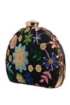 Shop_Nazaakat By Samara Singh_Black Embroidery, Sequins Clutch Purse _Online_at_Aza_Fashions